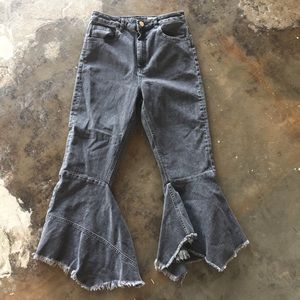 ASOS Black Denim Flare Jeans